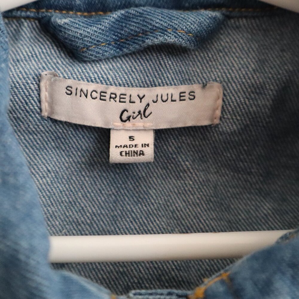 Sincerely Jules Ruffle Denim Jean Jacket - Picture 2 of 3